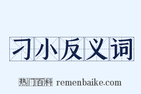 刁小反义词是什么意思的图片